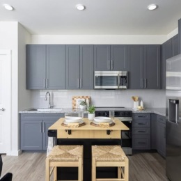 kitchen with ample counter-space and modern appliances